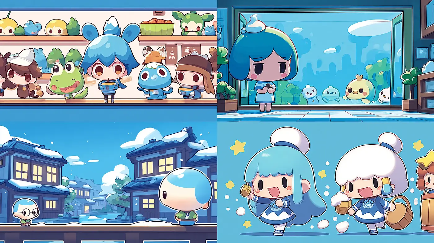 Charming and Whimsical Illustrations with Consistent Character Design - Midjourney sref style