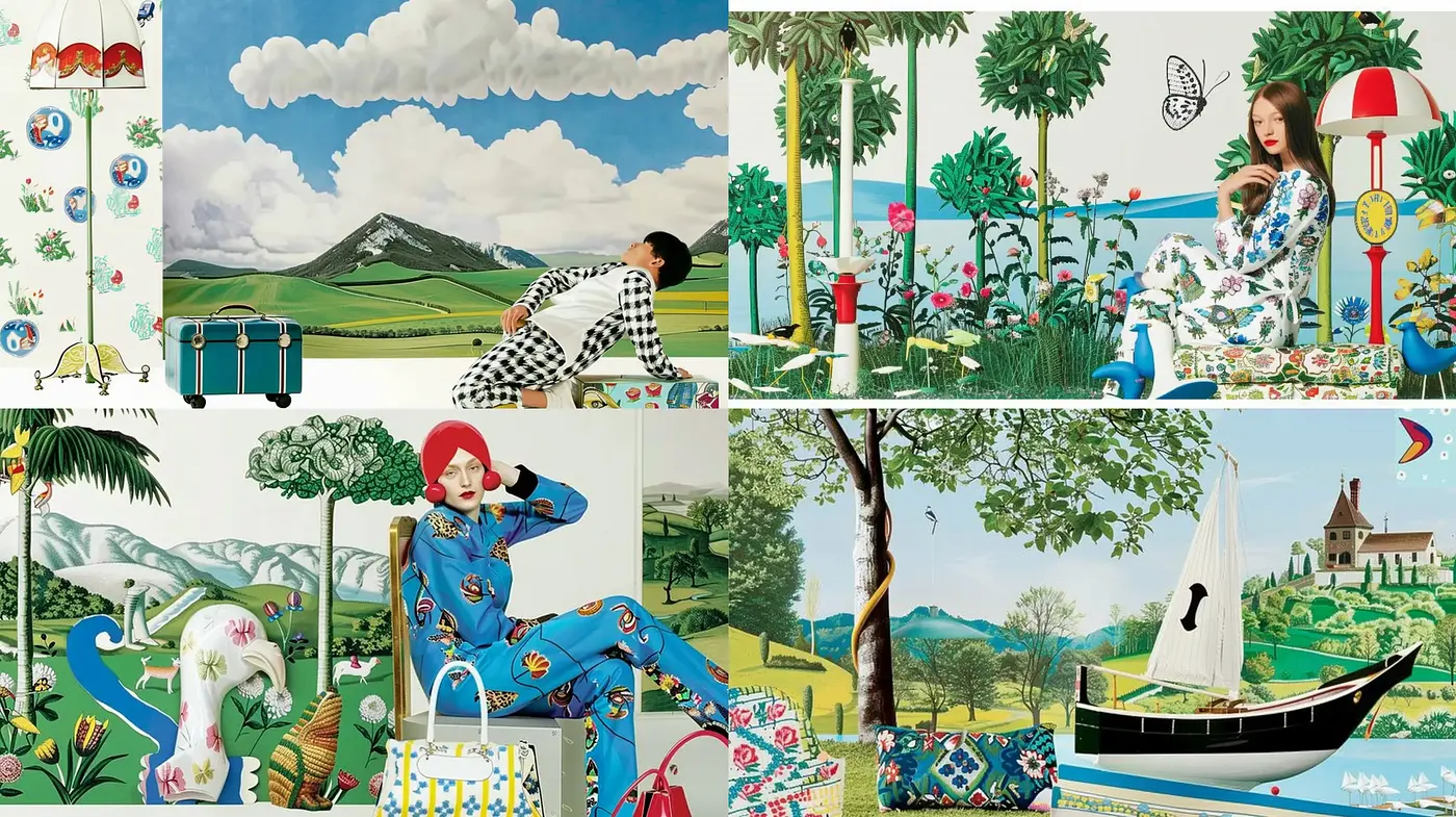 Vibrant Pastoral Dreamscapes with Surreal Overtones - Midjourney sref style