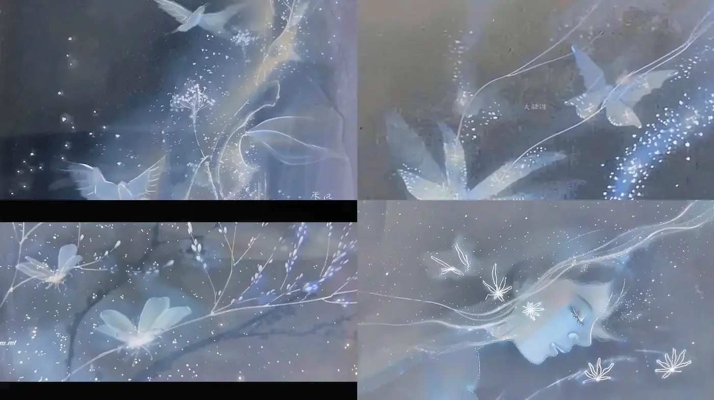 Ethereal Dreamlike Nature-Inspired Aesthetic with Softly Harmonious Elements - Midjourney sref style