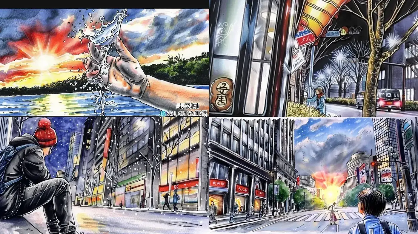 Dynamic and Vivid Urban Landscapes with a Touch of Surrealism - Midjourney sref style