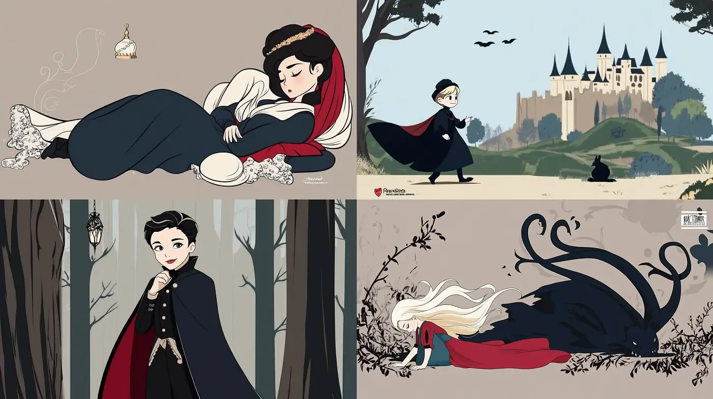 Enchanting Storybook Reverie in Stylized Animation - Midjourney sref style