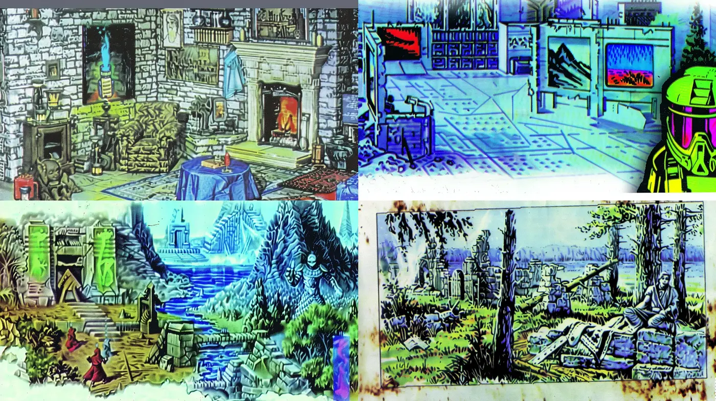 Cross-genre Fusion Depicting Nostalgic Vistas with Expressive Brushwork - Midjourney sref style