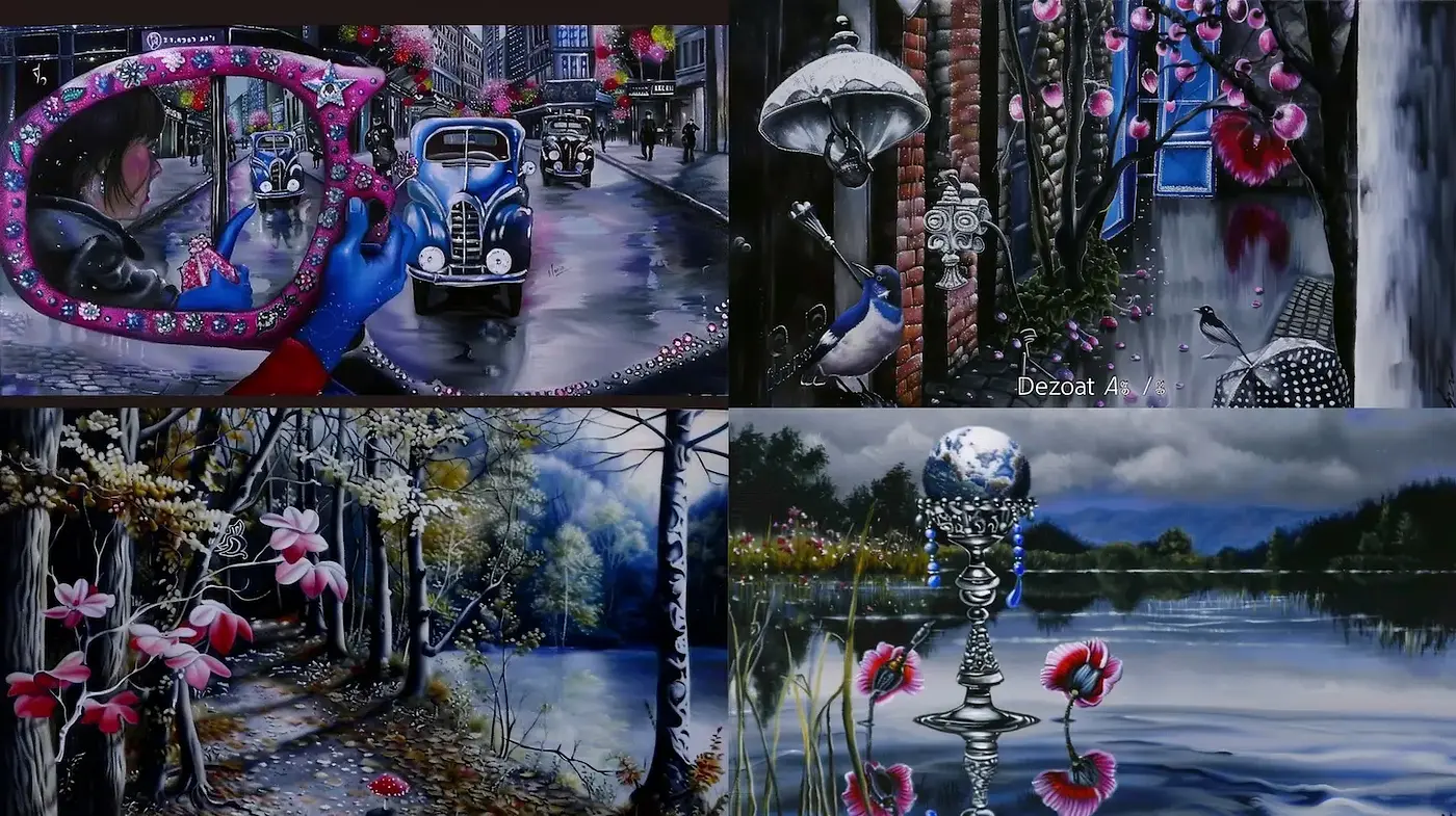 Exploring the Harmonious Blend of Dreamlike Realism and Vivid Detail in Contemporary Art - Midjourney sref style