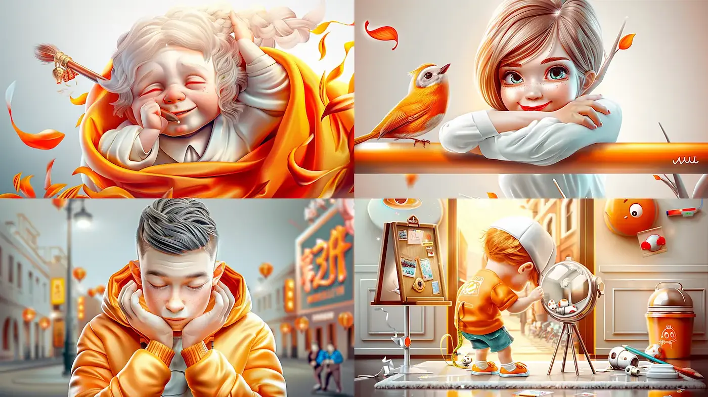 Whimsical and Lively Digital Art with a Playful Touch - Midjourney sref style