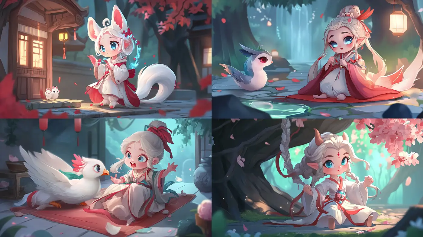Enchanted Pastel Storybook Illustration Style - Midjourney sref style