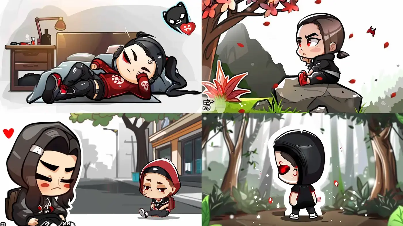 Charming and expressive cartoon style with emotional undertones - Midjourney sref style