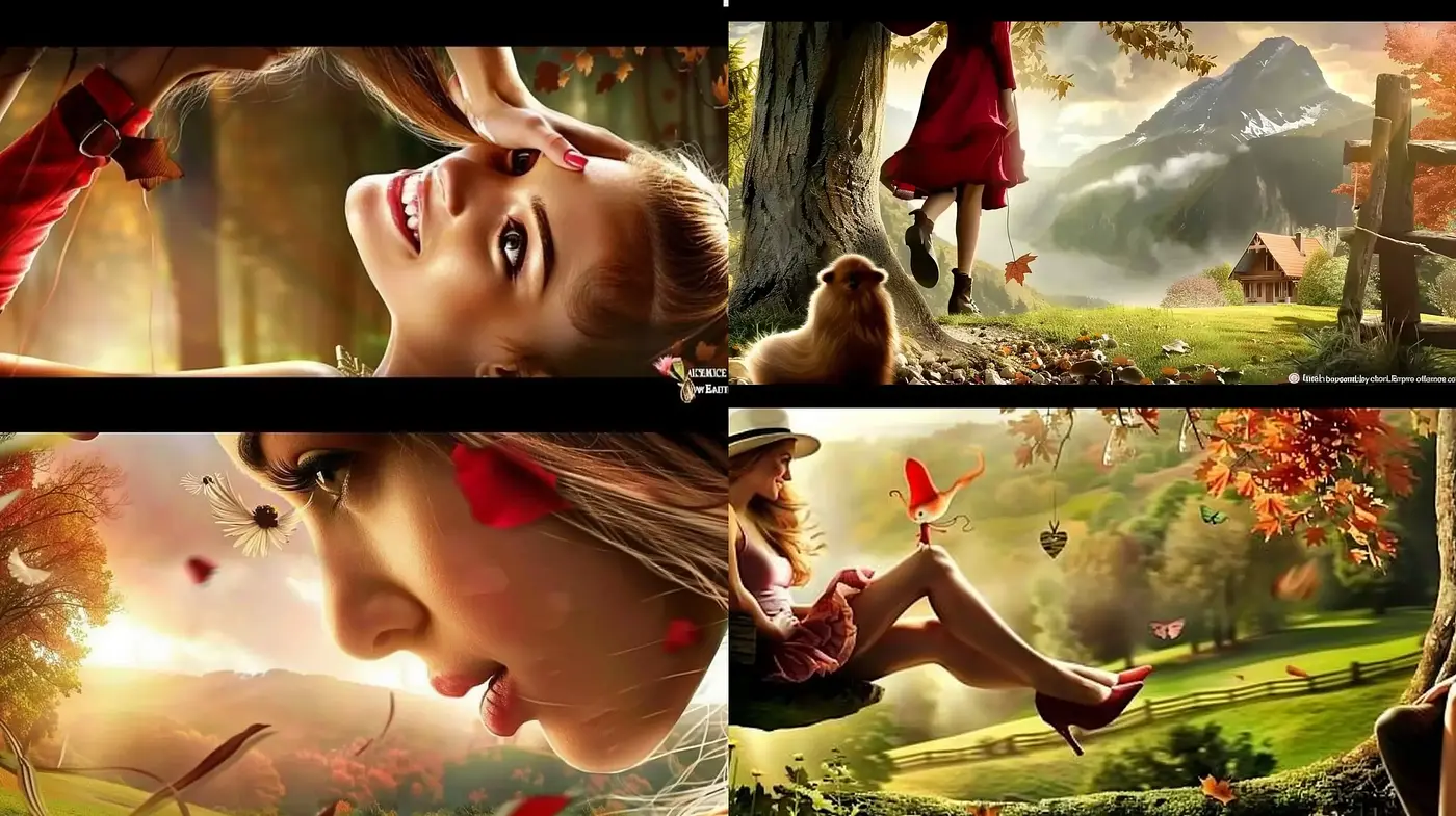 Autumnal Enchantment: A Crossroads of Photorealism and Fantasy in Warm Hues - Midjourney sref style