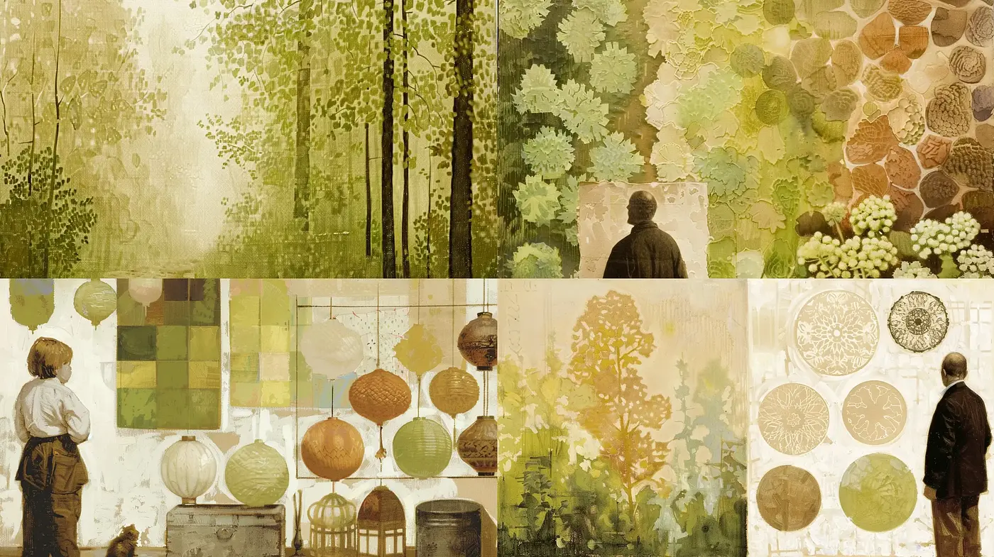 Nature's Mosaic: A Tactile Tapestry of Earthy Hues and Patterns - Midjourney sref style