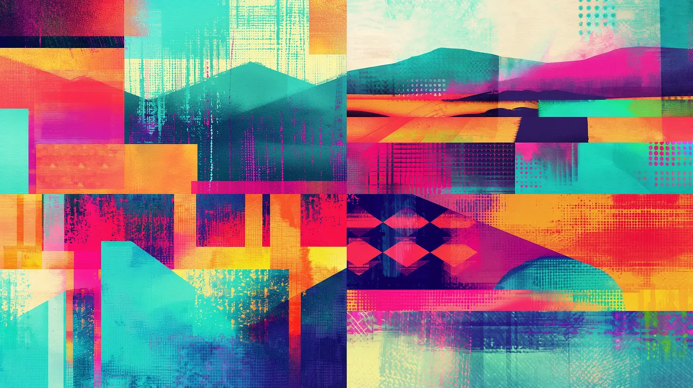 Geometric Hues of Modern Abstraction - Midjourney sref style