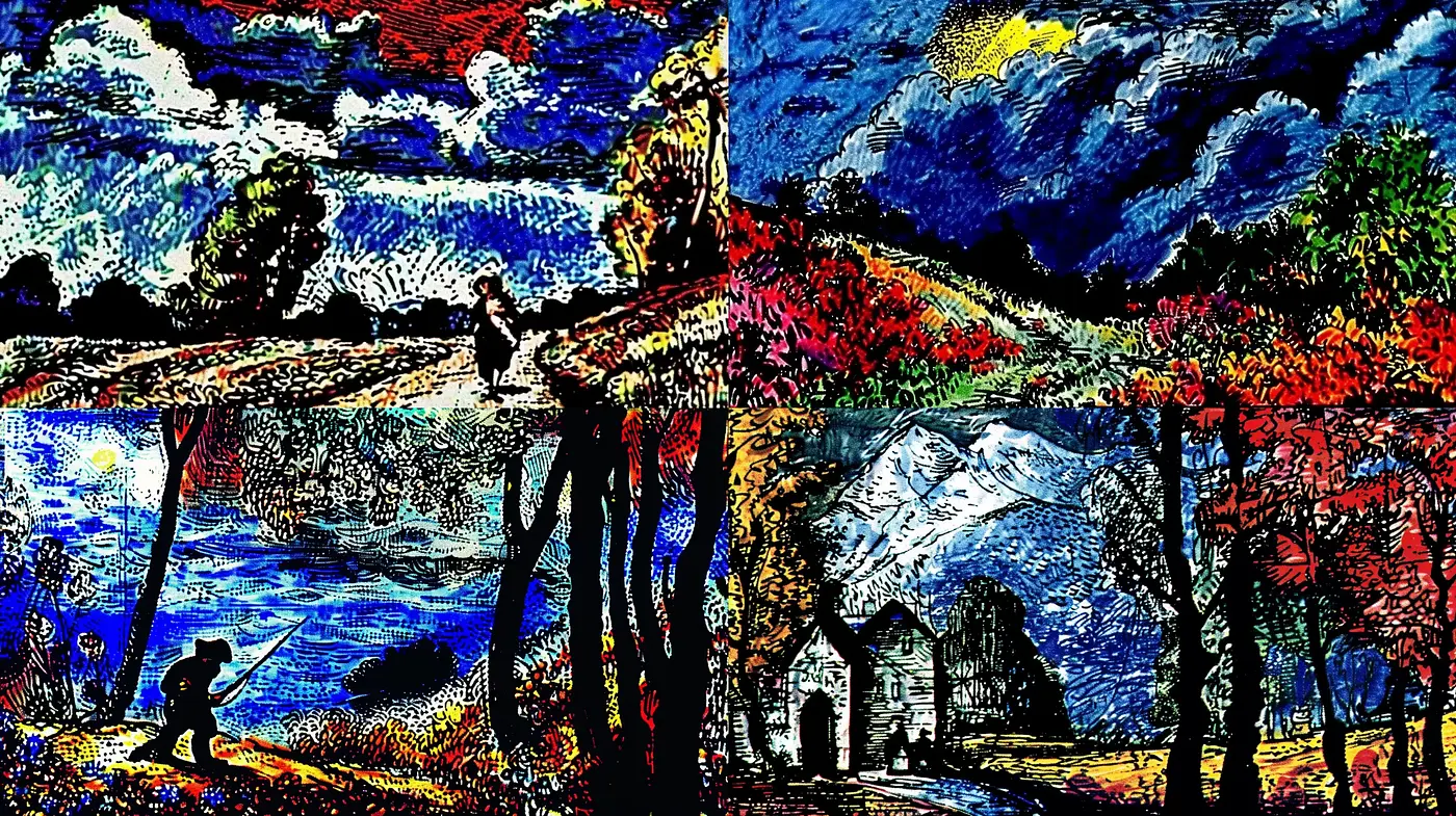 Vibrant Expressionist Tapestry - Midjourney sref style