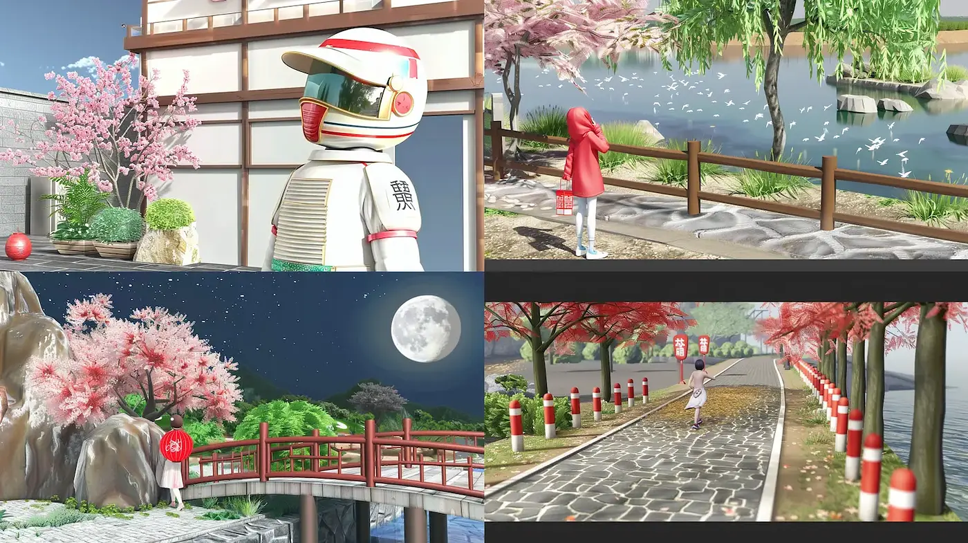 Consistent Elements of a Dreamy, Whimsical Aesthetic in Animated Settings - Midjourney sref style