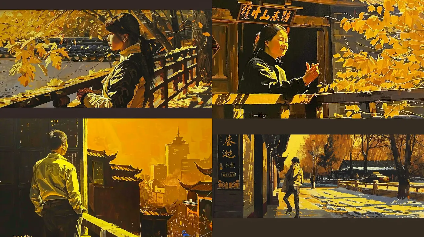 Golden Hues of an Antique Dream: Exploring a Nostalgic Painterly Style - Midjourney sref style