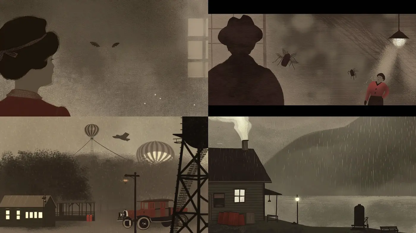 Melancholic Dusk: A Study of Dimmed Earth Tones and Subdued Light - Midjourney sref style