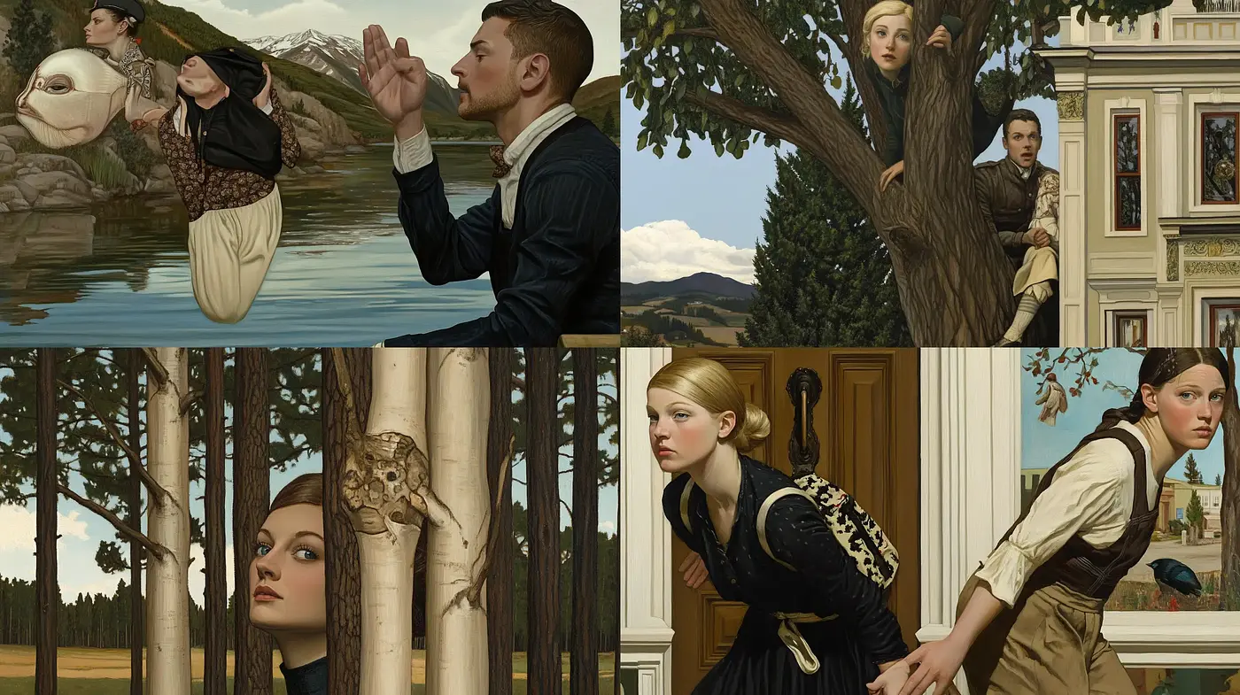 Pensive Photorealism with a Subdued Earthy Palette - Midjourney sref style