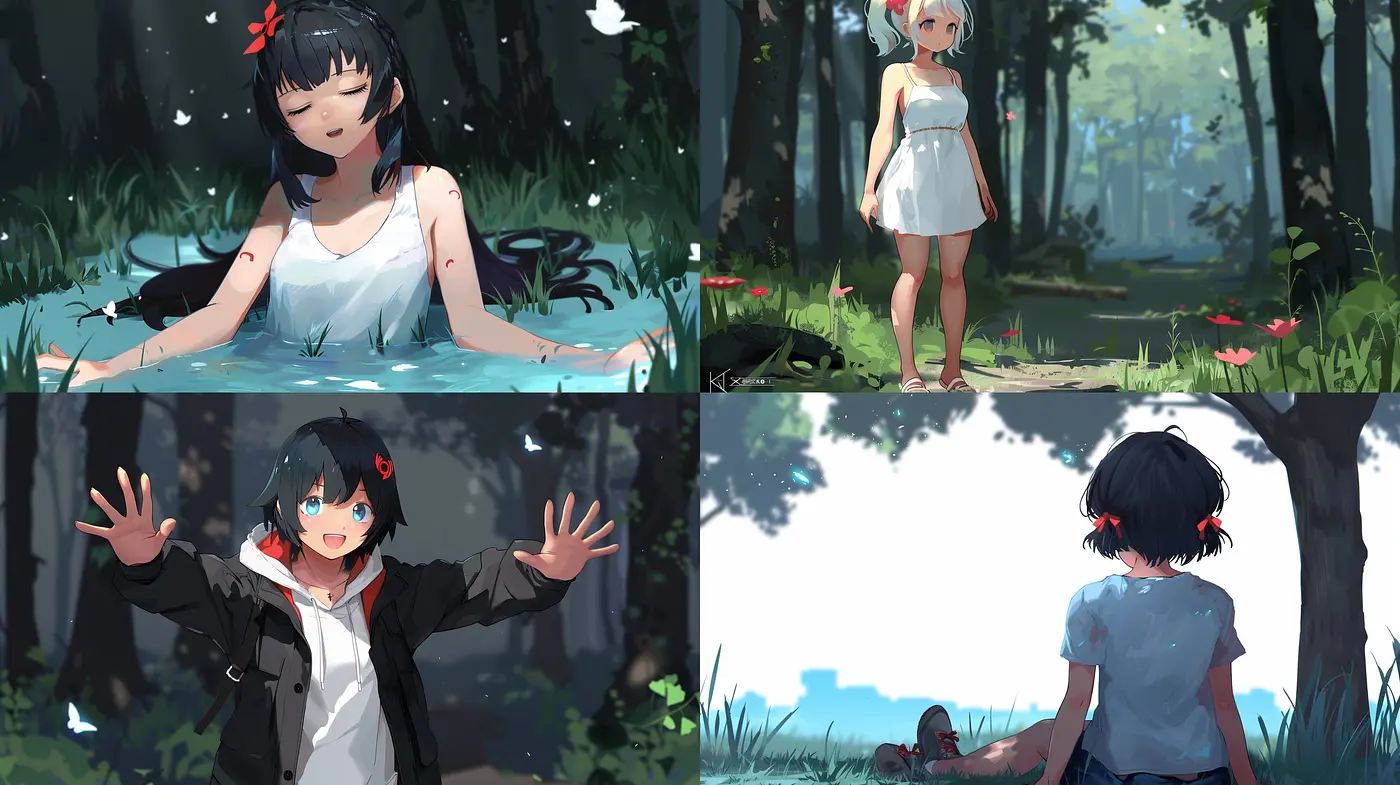 Serene Brushstrokes of Anime-Inspired Luminance - Midjourney sref style
