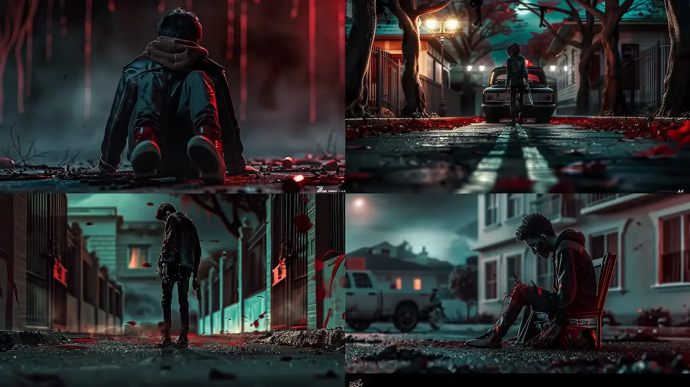 Mysterious and Atmospheric Imagery with Urban Influences - Midjourney sref style