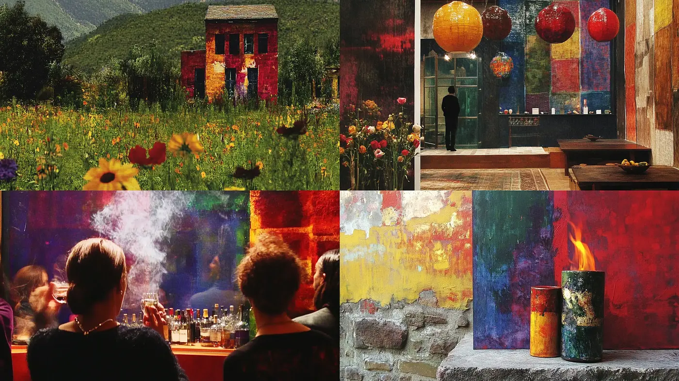 Rustic Textured Warmth: A Blend of Impressionist Brushwork and Earthy Tones - Midjourney sref style