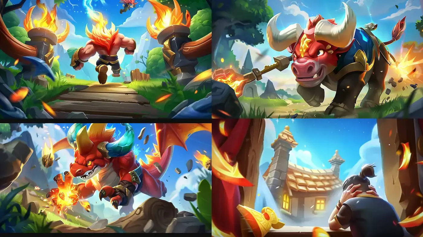 Vibrant fantasy artwork with dynamic compositions and character-driven narratives - Midjourney sref style
