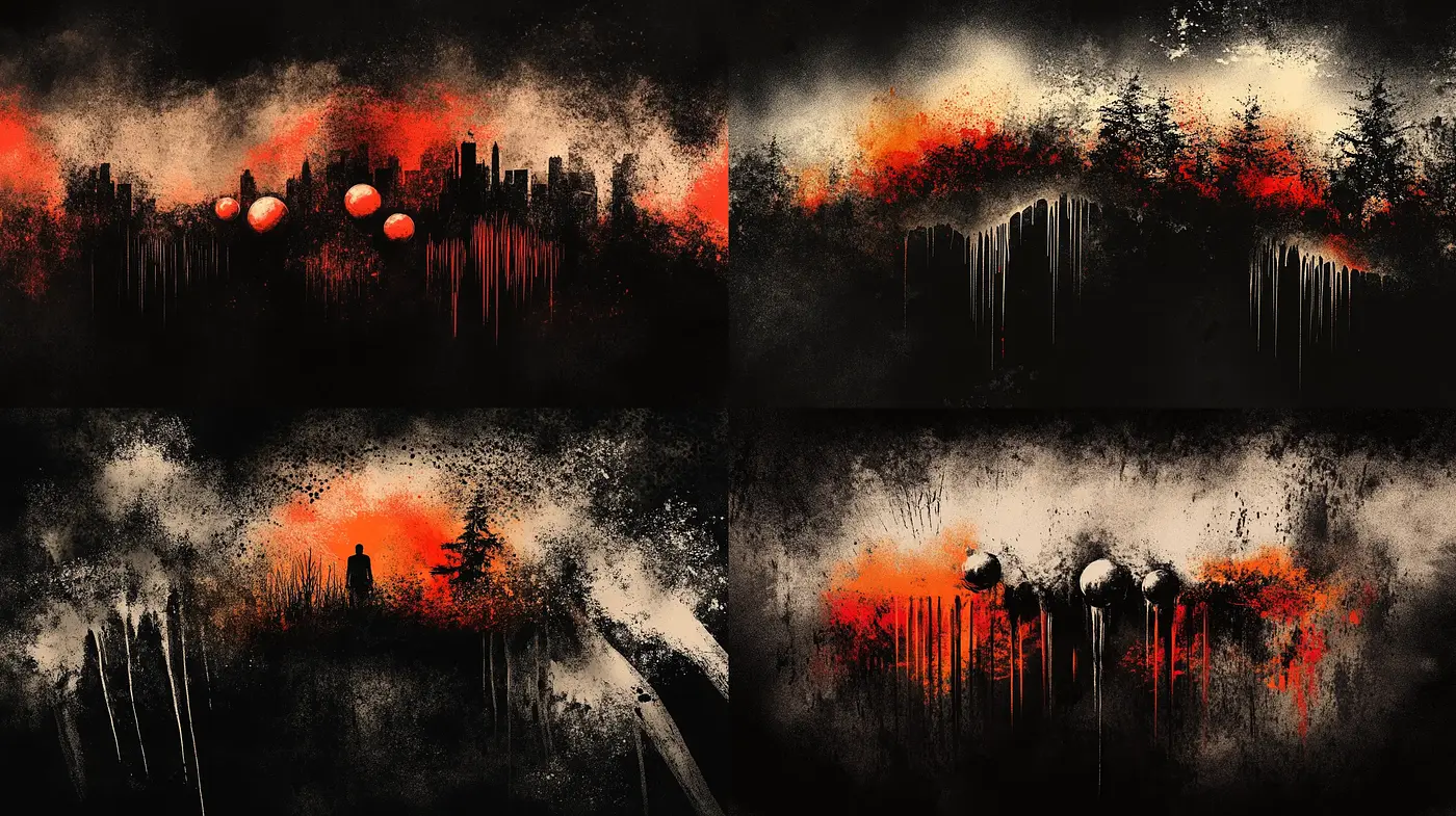 Ethereal Nocturnal Landscapes with Expressionistic Flare - Midjourney sref style