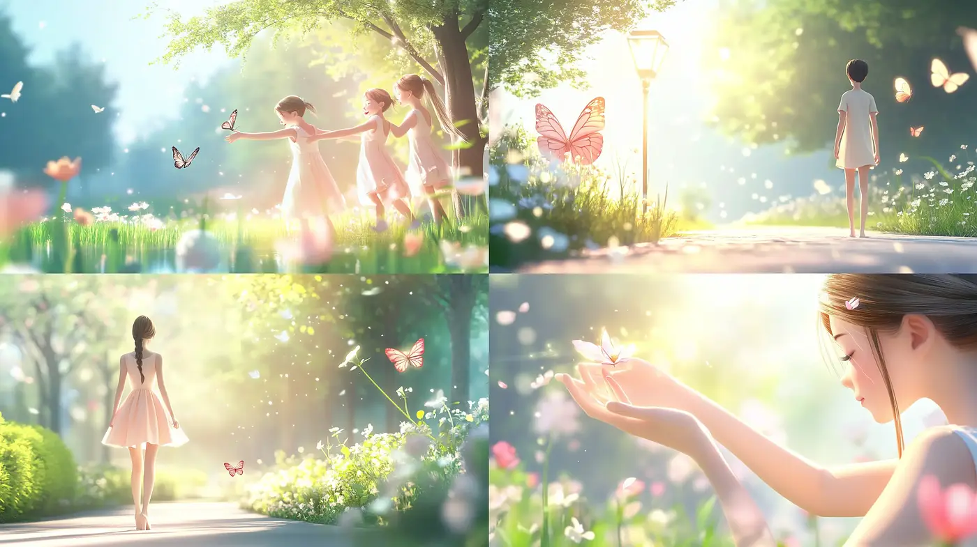 Luminous Pastoral Elegance with a Hint of Anime Inspired Ethereality - Midjourney sref style