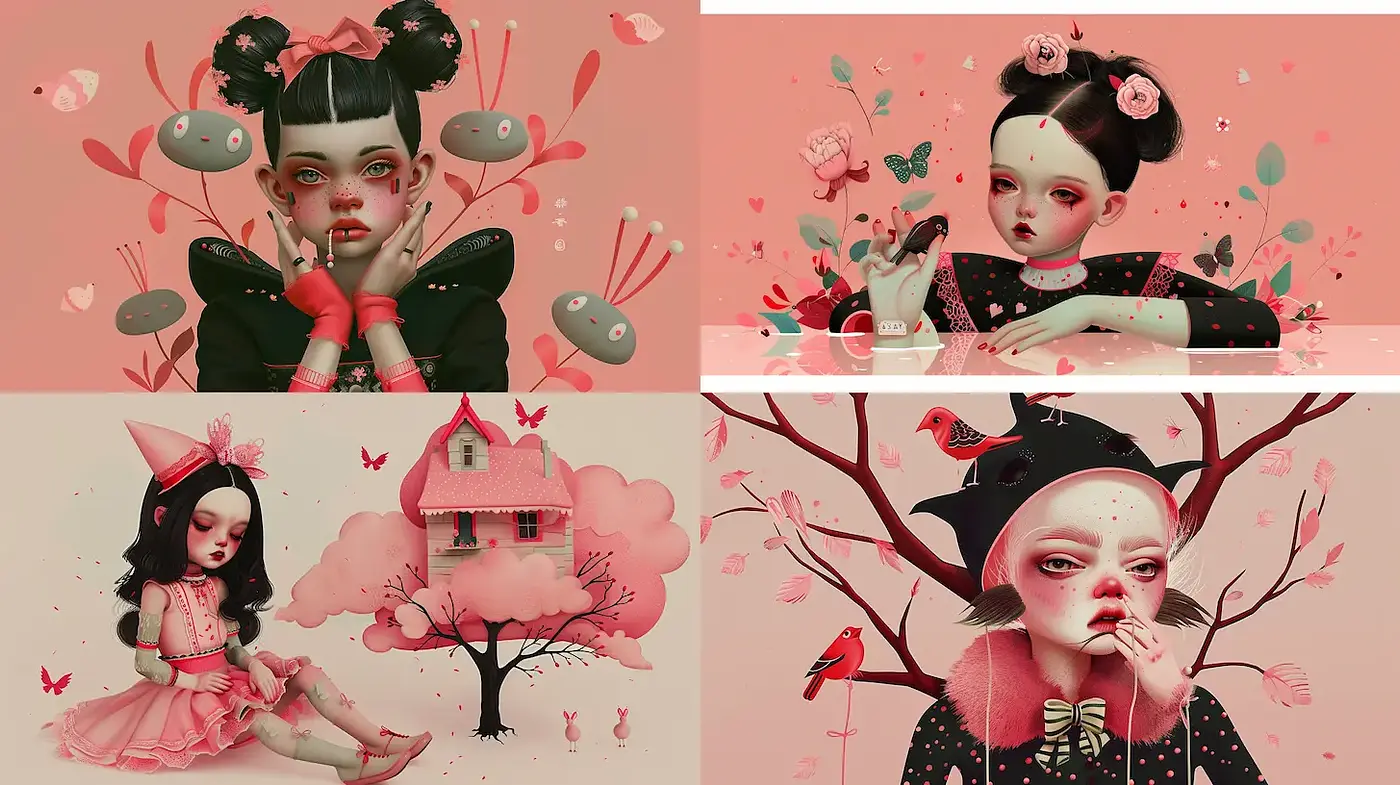 Whimsical and Playful Pop Art with a Surreal Touch - Midjourney sref style