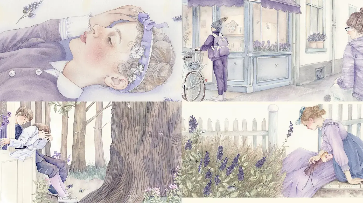 Dreamy and Ethereal Vintage Illustration with a Gentle Whimsy - Midjourney sref style