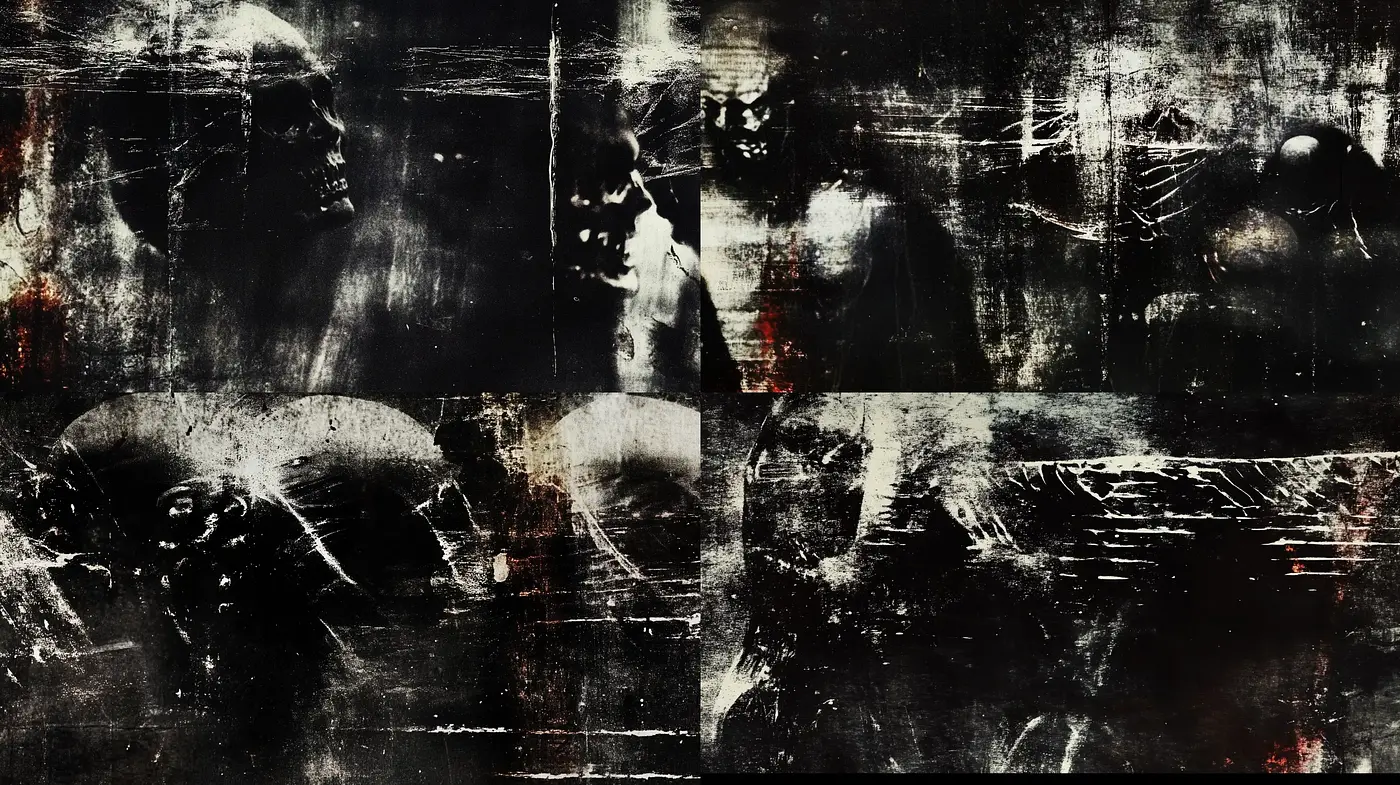Abstract Nocturnal Echoes in Grayscale Harmony - Midjourney sref style
