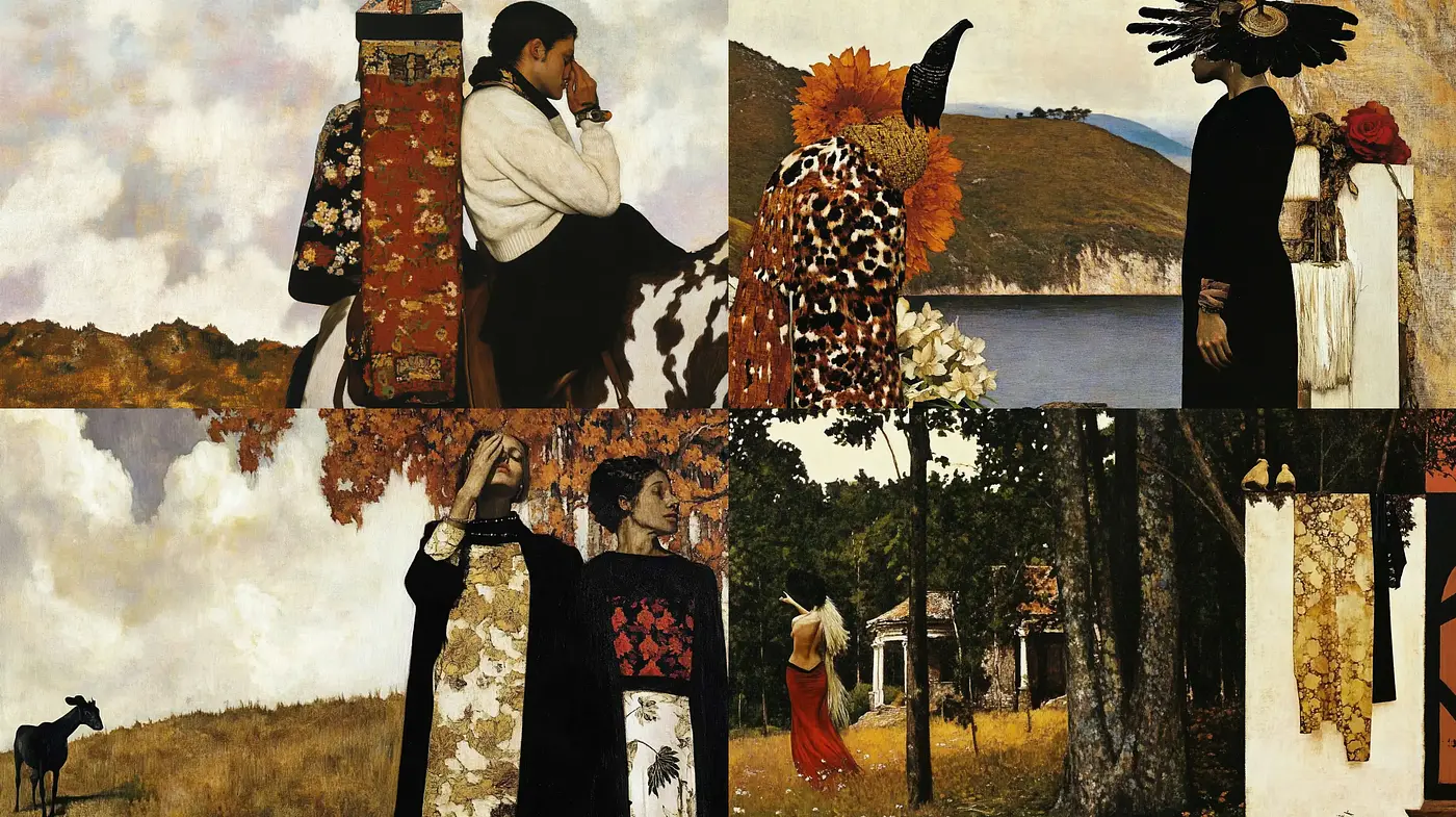Autumnal Serenity Through Painterly Nostalgia - Midjourney sref style