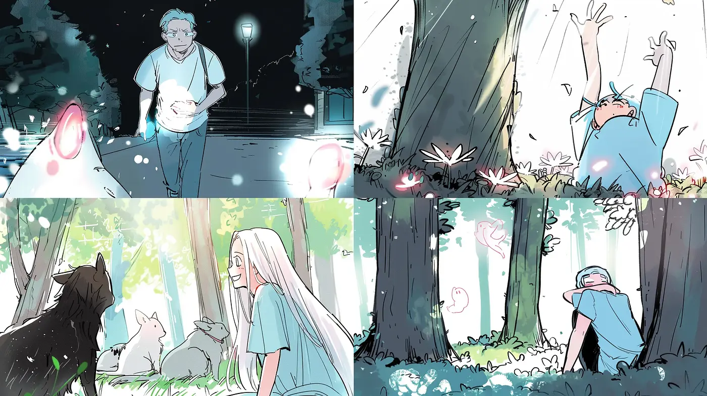 Ethereal Forest Whimsy: A Dreamlike Fusion of Nature and Light - Midjourney sref style