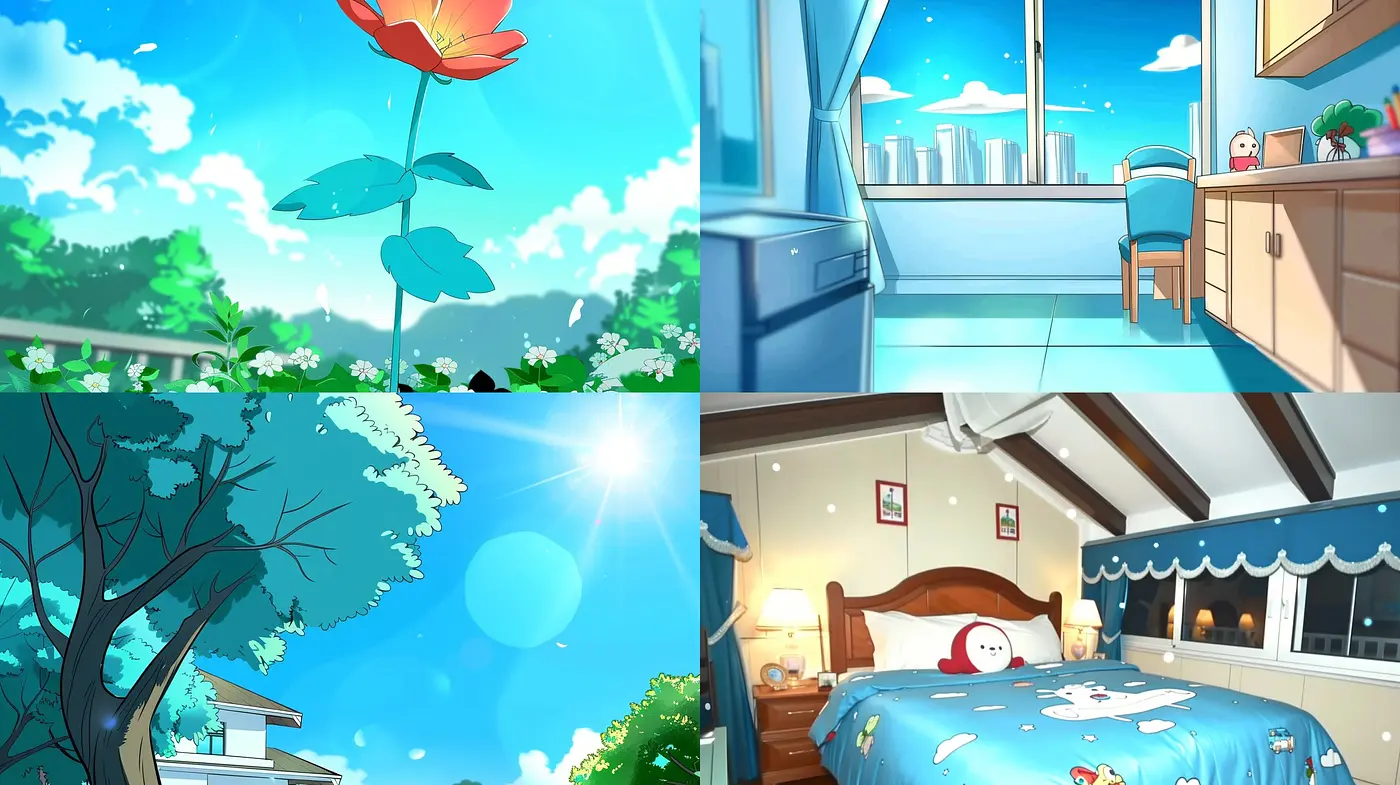 Serenity in Vivid Hues: A Homage to Animated Realms - Midjourney sref style