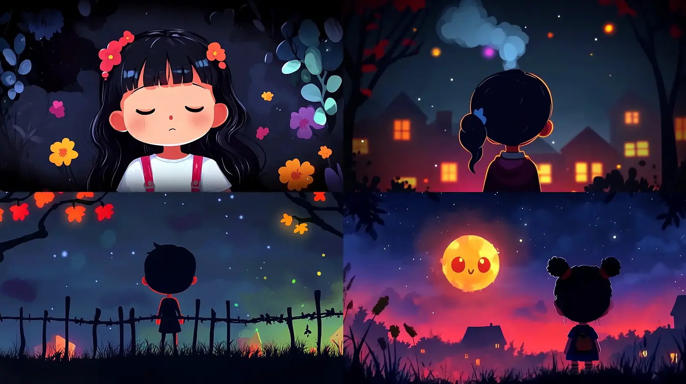 Enchanting Nocturnal Whimsey: A Homage to Dusk and Dreams - Midjourney sref style