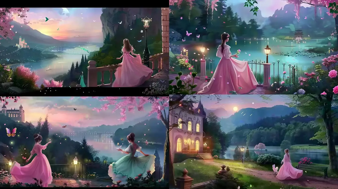 Enchanted Twilight Serenity: A Harmonious Blend of Dreamy Landscapes and Soft Hues - Midjourney sref style