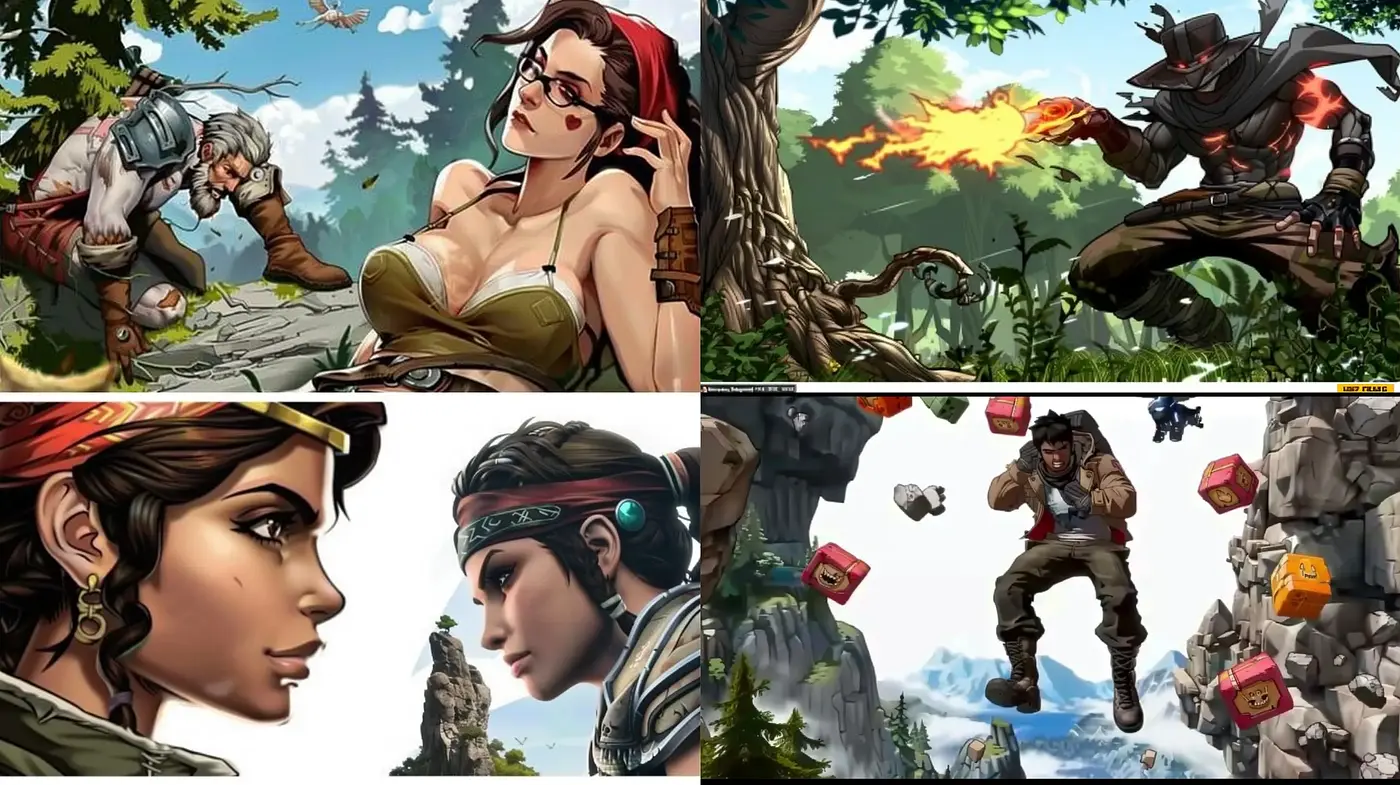 Dynamic Graphic Novel Aesthetics with Lush Colorization - Midjourney sref style