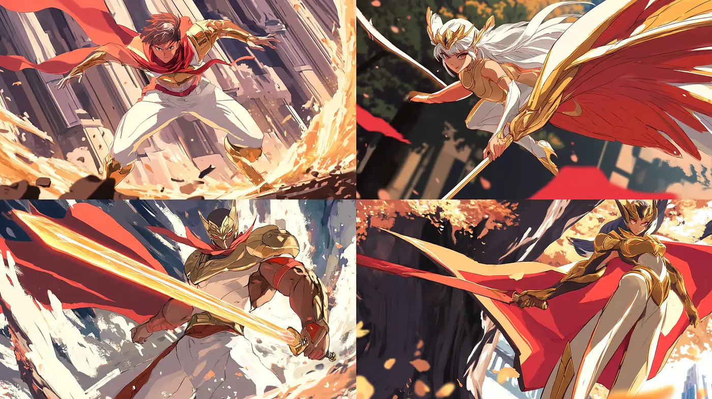 Dynamic Brushstroke Animation Art Style - Midjourney sref style