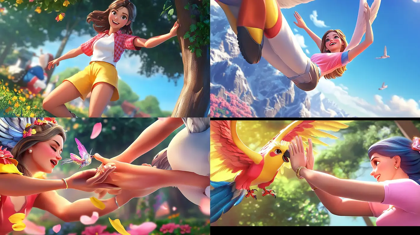 Luminous and Vibrant Animated Euphoria - Midjourney sref style