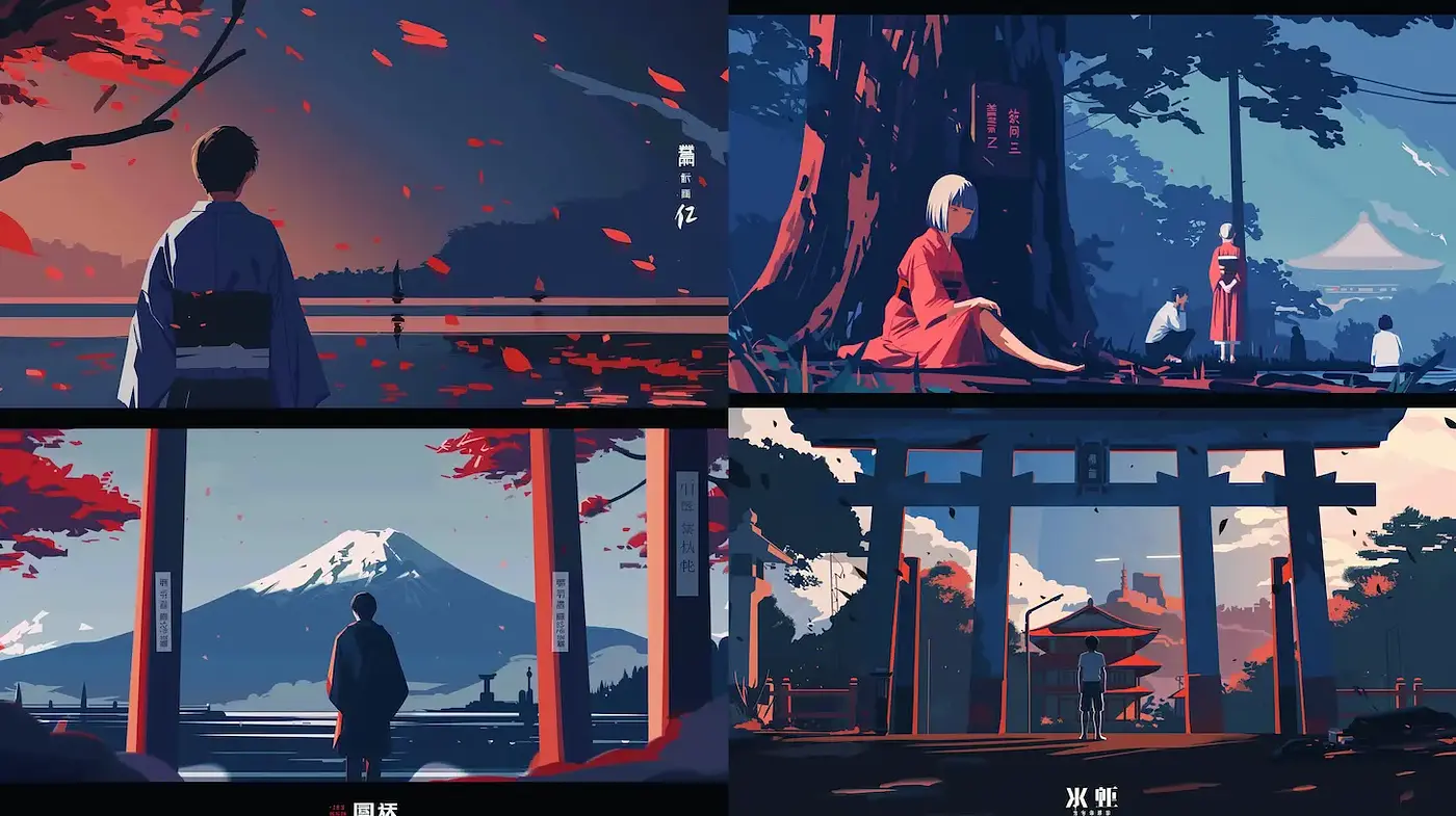 Cinematic Exploration of Serenity and Nature with a Nostalgic Asian Aesthetic - Midjourney sref style