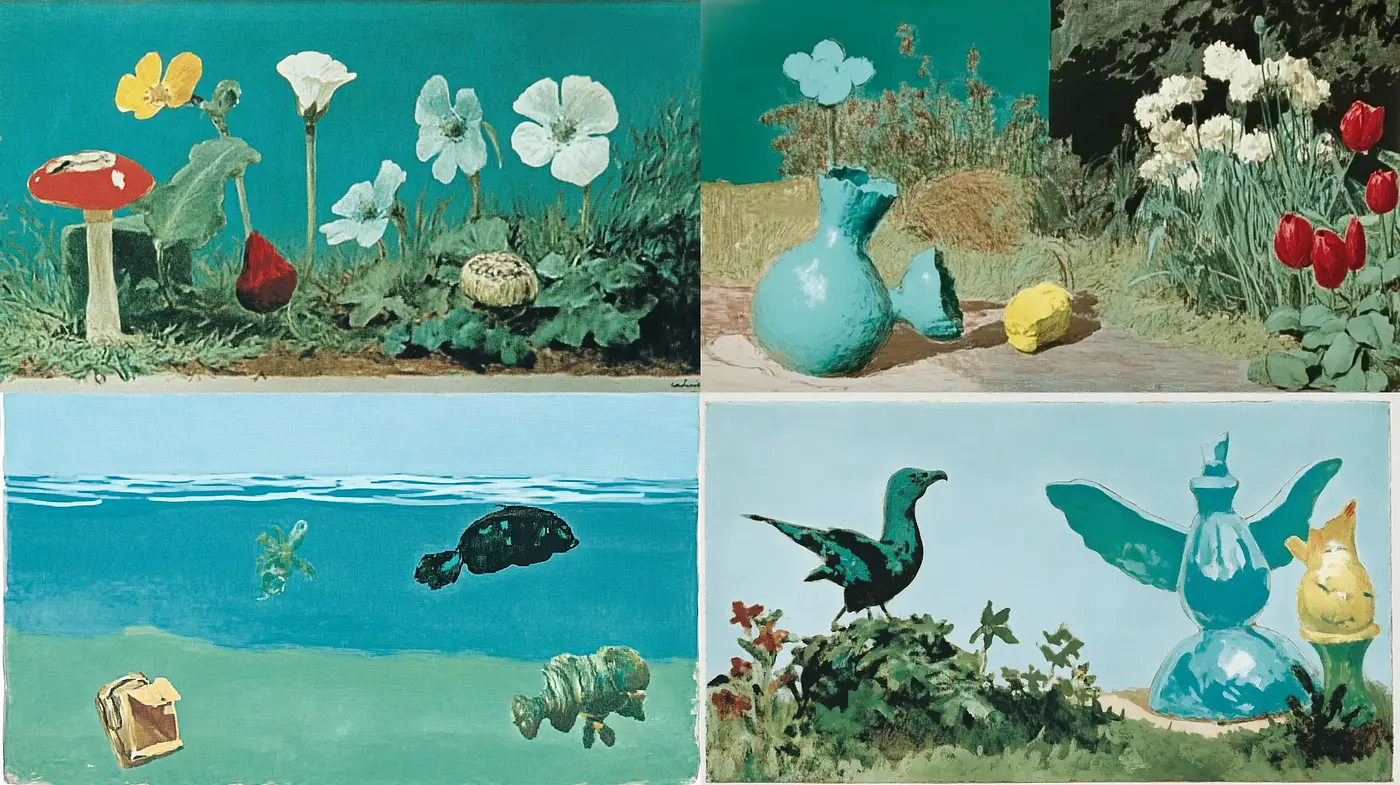 Serene Aquatint Hues with a Touch of Nostalgic Naturalism - Midjourney sref style