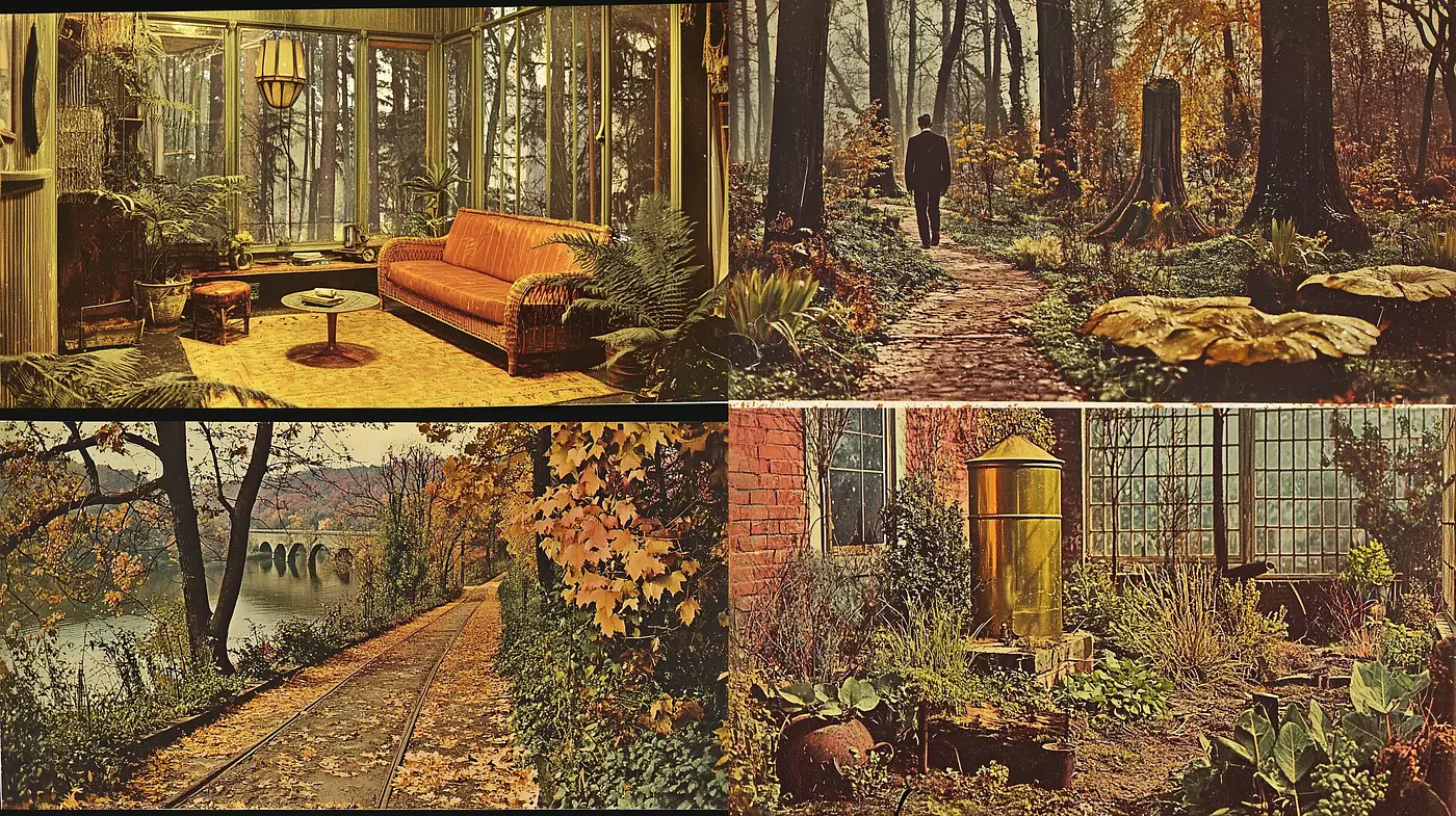 Autumnal Hues and Vintage Nostalgia: A Tribute to the Warmth of Bygone Eras - Midjourney sref style