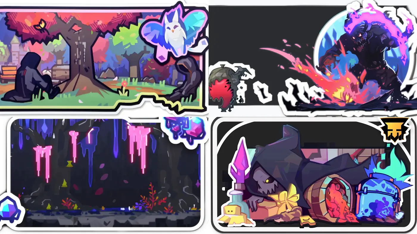 Ethereal Dreamscape with Vibrant Anime-inspired Dichotomy - Midjourney sref style