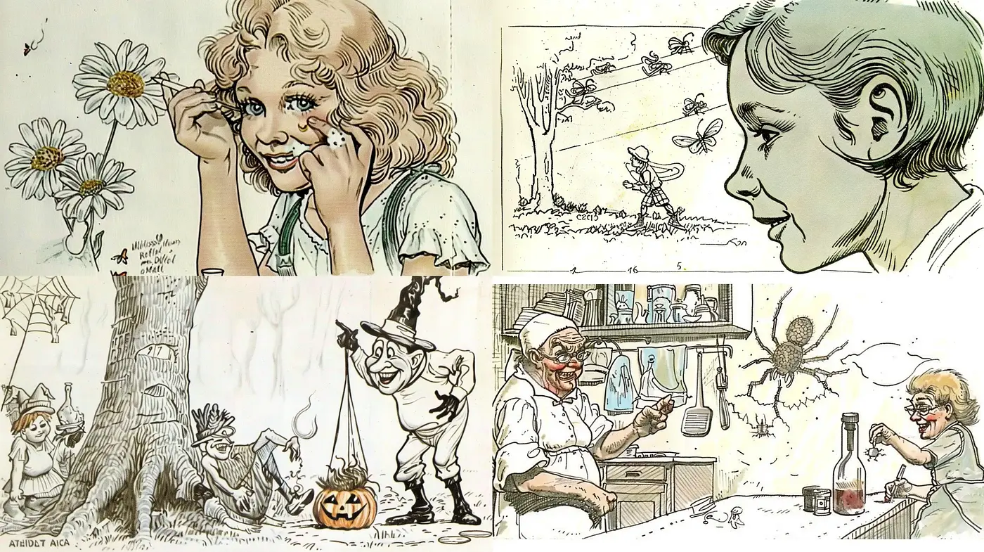 Nostalgic Illustrative Fusion with a Hint of Norman Rockwell - Midjourney sref style