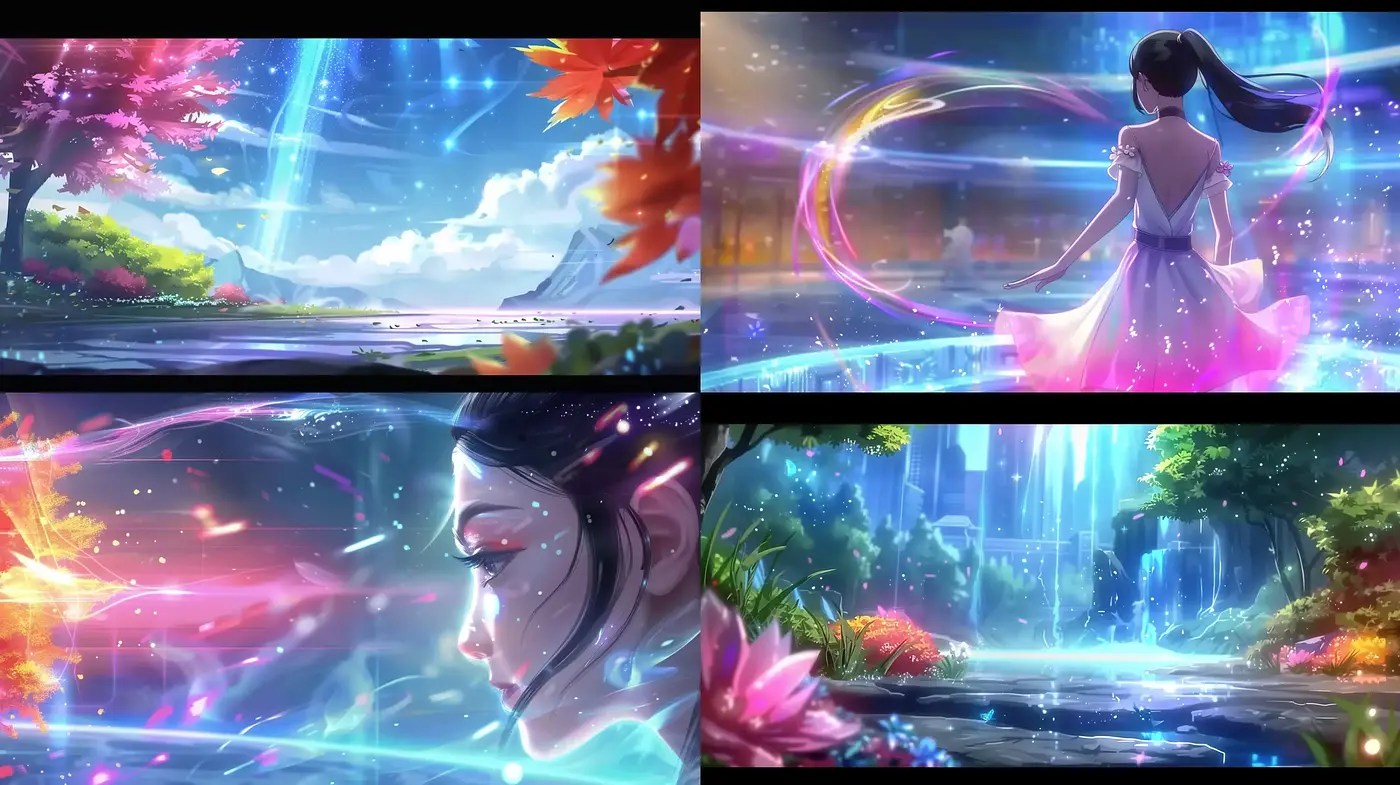 Ethereal Luminance: A Dreamscape Voyage in Vivid Hues - Midjourney sref style
