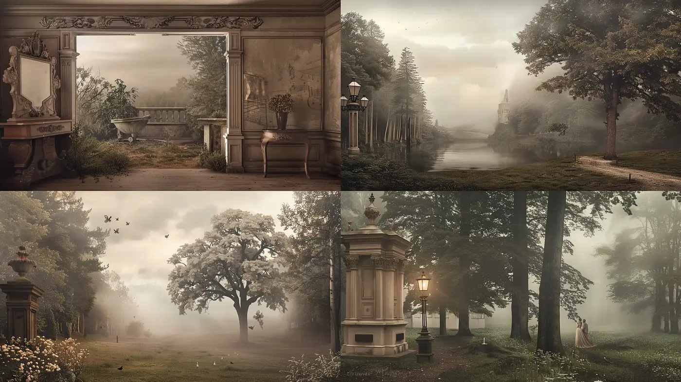 Ethereal Nostalgia in Sepia Tones: A Homage to Timeless Serenity - Midjourney sref style