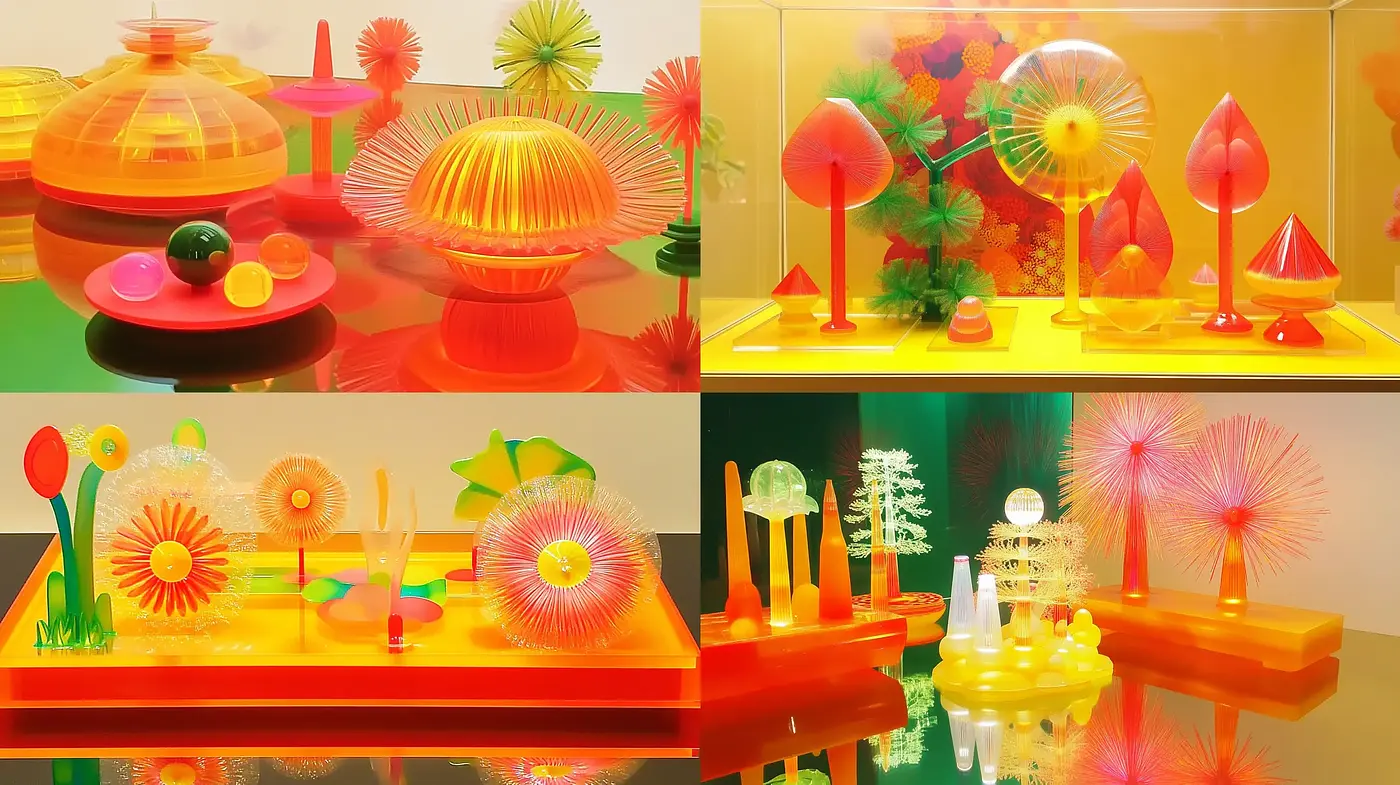 Luminous Tapestry of Synthetic Florals in Saturated Hues - Midjourney sref style