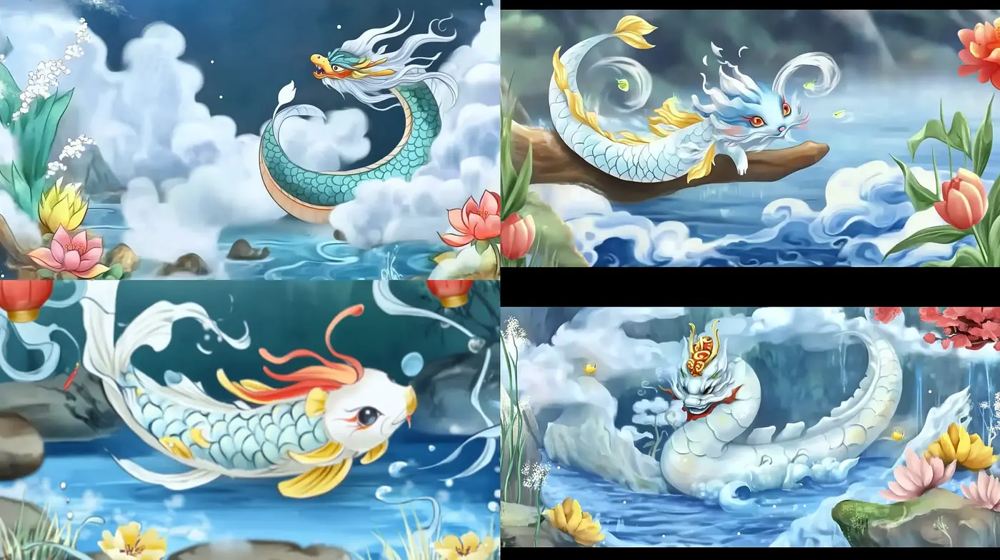 Ethereal Aquatic Dreamscape: A Consistent Mythical Elegance Across Varied Scenes - Midjourney sref style