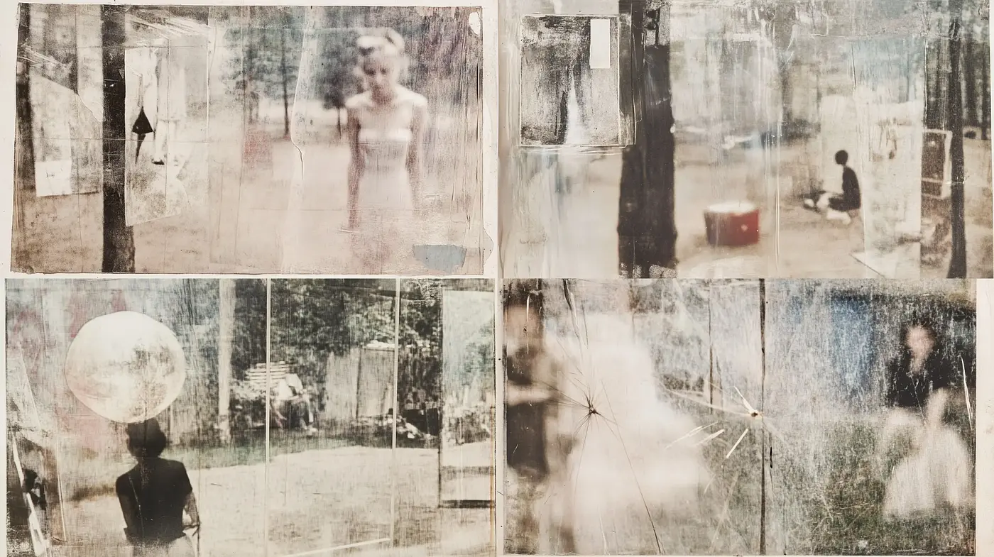 Ephemeral Echoes of Time: A Fusion of Vintage Textures and Ethereal Tones - Midjourney sref style