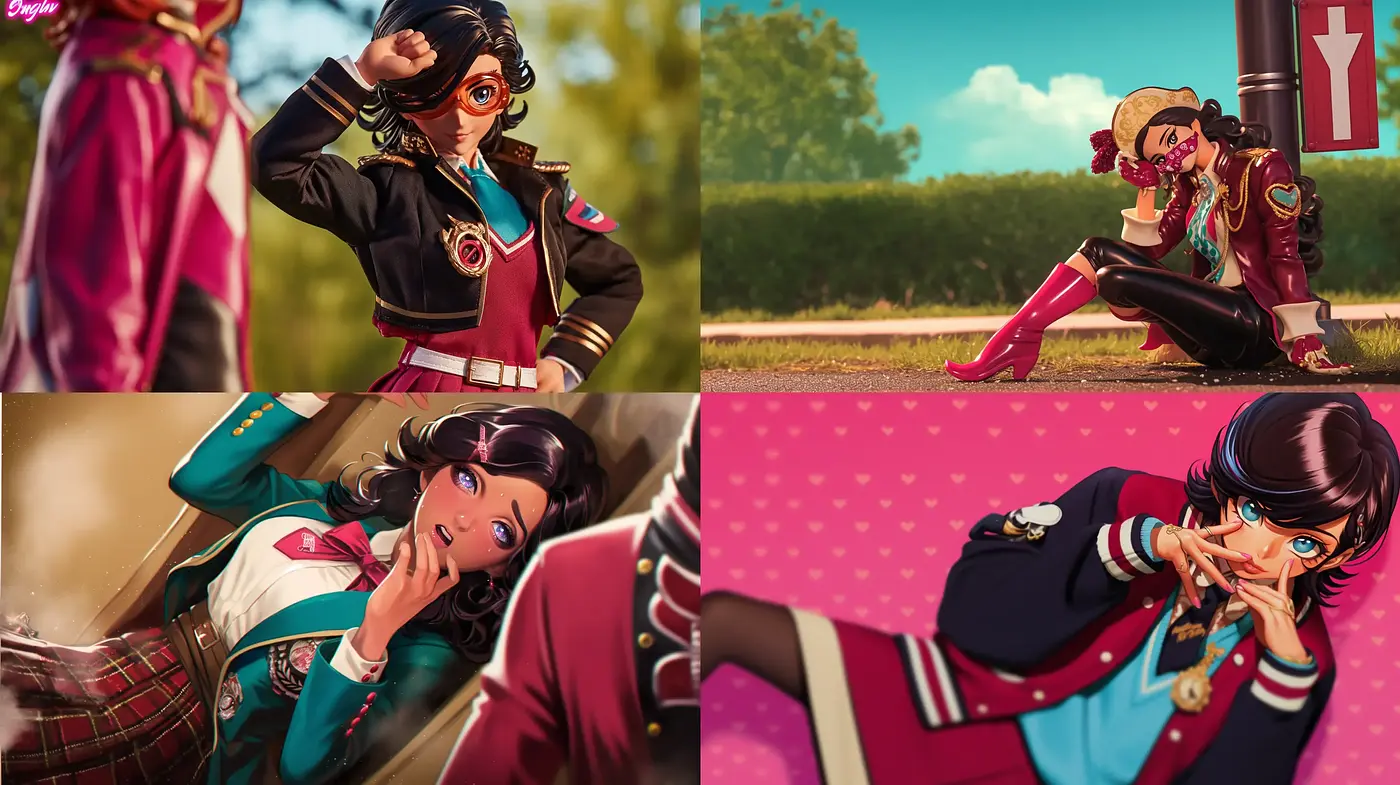 Consistently Stylized Character Designs with a Vibrant, Theatrical Flair - Midjourney sref style