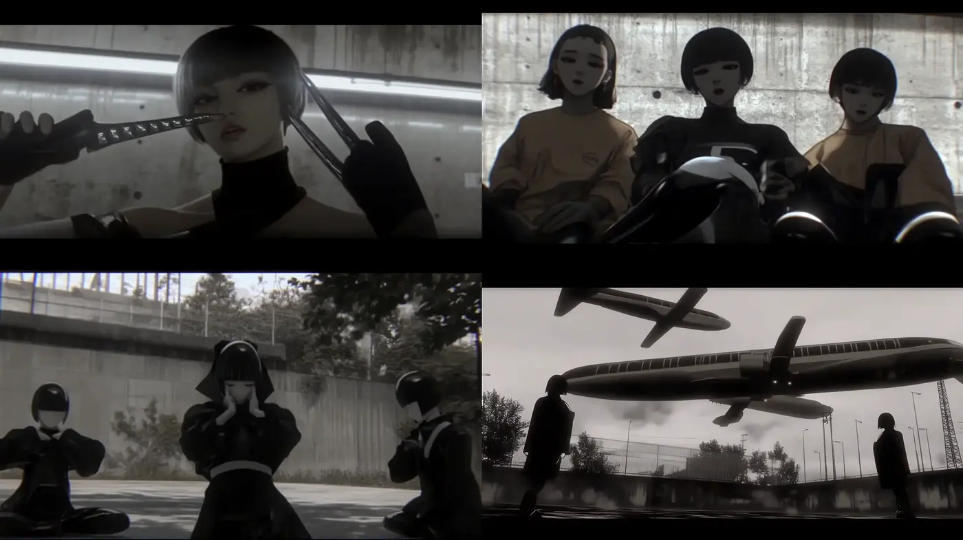 Monochrome Elegance with Surreal Overtones - Midjourney sref style