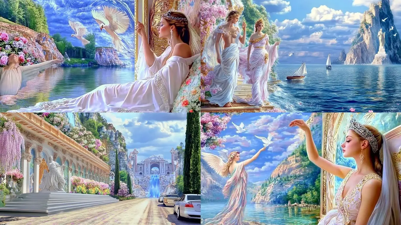 Ethereal Dreamscapes with Luminous Elegance - Midjourney sref style