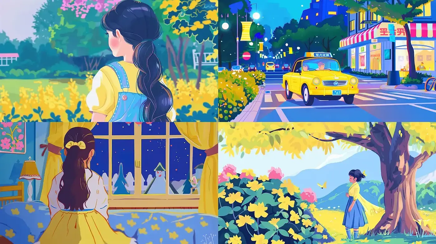 Vibrant Illustrations with a Playful and Whimsical Essence - Midjourney sref style
