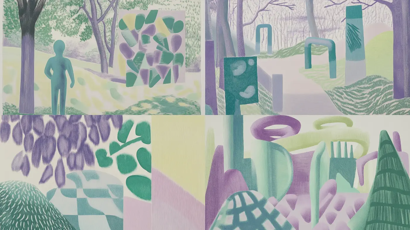Serenity in Pastel Geometrics: A Homage to Tranquility and Structure - Midjourney sref style